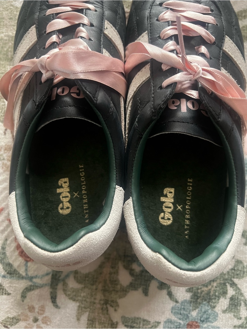 GOLA X ANTHROPOLOGIE Stadium Sneakers Ribbon Lace Size 8 - Picture 3 of 5